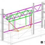 Principe van de constructie van de verbouwing kristal, tbv kantoor